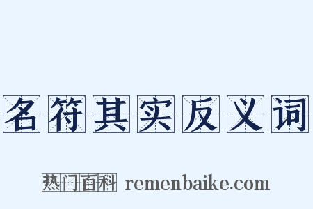 名符其实反义词是什么意思的图片